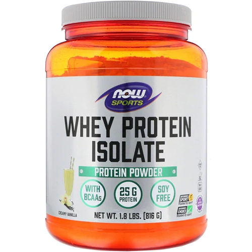 NOW Sports Whey Protein Isolado Sabor Baunilha Cremosa 816g