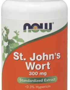 NOW St. John's Wort Erva de São João 300mg - 100 Cápsulas Veganas
