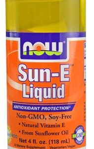 Vitamina E Líquida NOW Sun-E™ 200 UI - 120ml - Saúde Antioxidante Natural