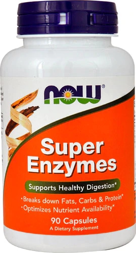 NOW Super Enzymes 90 Cápsulas - Suporte Digestivo Completo