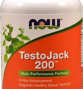 NOW TestoJack 200™ - Suplemento de Energia e Vitalidade - 120 Cápsulas Vegetarianas