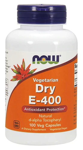 NOW Vegetarian Vitamina E 400 UI - 100 Cápsulas Vegetais