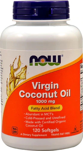 NOW Foods Óleo de Coco Virgem 1000mg - 120 Cápsulas Gelatinosas