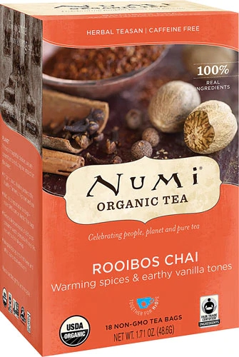 Numi Rooibos Chai Tea -- 18 Tea Bags
