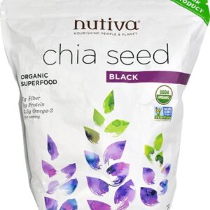 Comprar nutiva organic chia seed black -- 32 oz preço no brasil antioxidants chia seeds herbs & botanicals suplementos em oferta suplemento importado loja 9 online promoção -