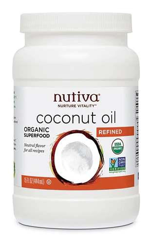 Óleo de Coco Orgânico Refinado Nutiva - 444ml (15 fl oz)