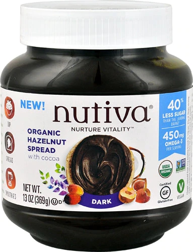 Creme de Avelã com Cacau Orgânico Nutiva Sem Glúten - 368g