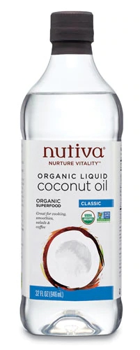 Óleo de Coco Líquido Orgânico Nutiva Classic - 946ml (32 fl oz)