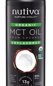 Óleo MCT Orgânico Nutiva de Coco Sem Sabor 473ml - Energia e Foco