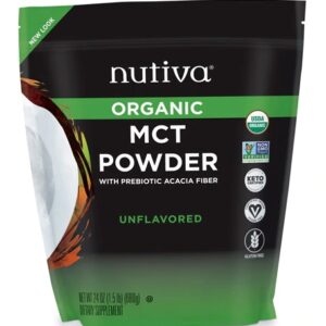 Nutiva MCT Powder Orgânico Importado - 68 Porções - Energia e Foco Pós-Treino