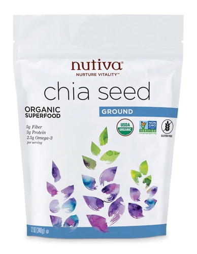 Semente de Chia Orgânica Nutiva Moída - 340g (12 oz)