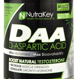 NutraKey DAA Ácido D-Aspártico - 100 Porções - Potencialize Seus Resultados