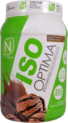 NutraKey ISO Optima Chocolate Ice Cream Swirl - Whey Isolado 930g