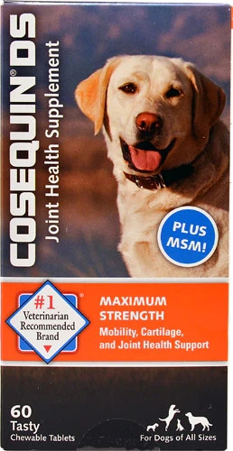 Nutramax Cosequin DS Plus MSM para Cães - 60 Tabletes Mastigáveis