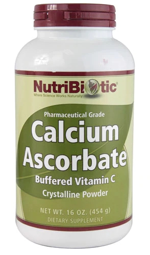NutriBiotic Vitamina C Ascorbato de Cálcio em Pó 454g