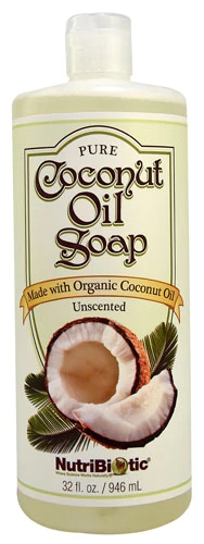 Sabonete Líquido NutriBiotic Óleo de Coco Puro 946ml - Higiene Natural Suave
