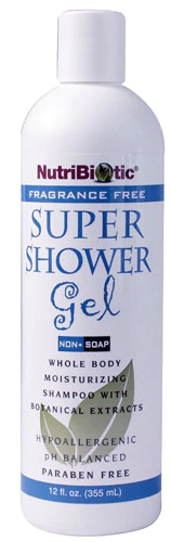 NutriBiotic Gel de Banho Sem Fragrância - 355ml - Limpeza Suave e Hipoalergênica