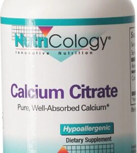 NutriCology Citrato de Cálcio - 180 Cápsulas Vegetarianas para Saúde Óssea