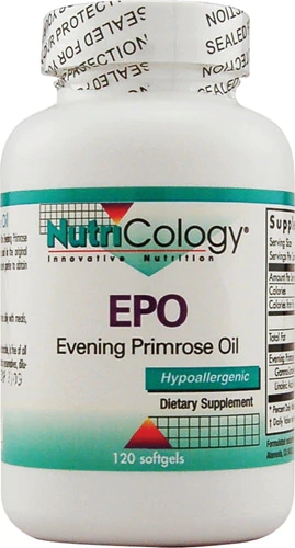 NutriCology EPO Óleo de Prímula 120 Cápsulas Gelatinosas - 500mg por Dose