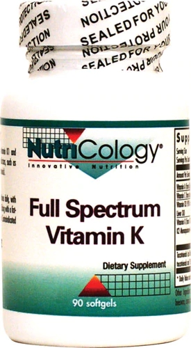NutriCology Full Spectrum Vitamina K - 90 Softgels para Saúde Óssea e Cardiovascular