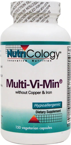 NutriCology Multi-Vi-Min 150 Cápsulas Vegetarianas - Sem Cobre e Ferro