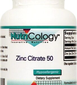 NutriCology Citrato de Zinco 50mg - 60 Cápsulas Vegetarianas