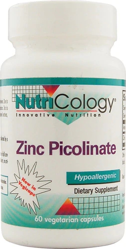 NutriCology Zinc Picolinate -- 60 Vegetarian Capsules