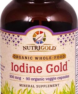 NutriGold Iodine Gold 300 mcg - 90 Cápsulas Vegetais Orgânicas