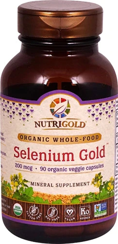 NutriGold Selenium Gold 200mcg - 90 Cápsulas Vegetais Orgânicas
