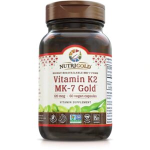 NutriGold Vitamina K2 MK-7 Gold 120mcg - 60 Cápsulas Veganas
