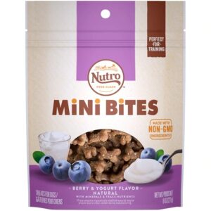 Petiscos Nutro Mini Bites Sabor Frutas Vermelhas e Iogurte 227g para Cães