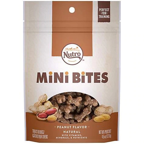 Petisco Nutro Mini Bites Cão Sabor Amendoim 128g - Saúde e Sabor