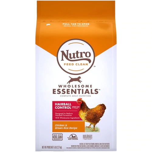 Ração Seca Nutro Wholesome Essentials Controle de Bolas de Pelo para Gatos Adultos Frango e Arroz Integral - 2.27 kg