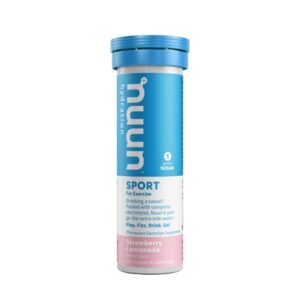 NUUN Active Eletrólitos Sabor Morango Limonada - 10 Comprimidos Efervescentes para Hidratação