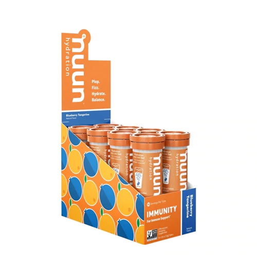 NUUN Hydration Imunidade Bebida Efervescente Morango e Tangerina - 8 Tubos