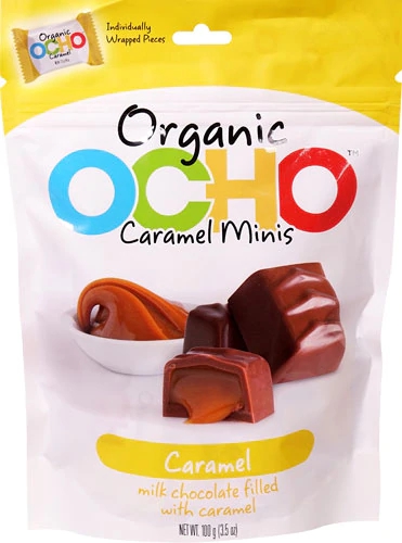 OCHO Organic Caramel Minis - 100g: Doce Prazer e Energia Natural
