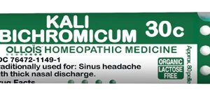 Ollois Kali Bichromicum 30c - 80 Pellets: Alívio Homeopático para Sintomas Respiratórios e Digestivos