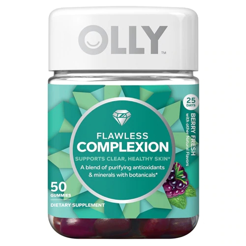 Olly Flawless Complexion Gomas de Berry - 50 Unidades para Pele Radiante