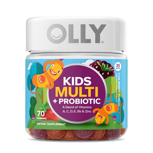 Olly Kids Multi Plus Probiotic Sabor Yum Berry Punch - 70 Gomas: Saúde Intestinal e Imunidade para Crianças