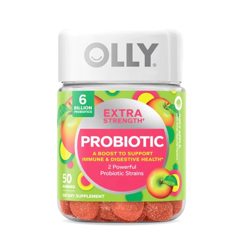 Olly Probiotic Extra Strength Goma Sabor Maçã - 50 Unidades