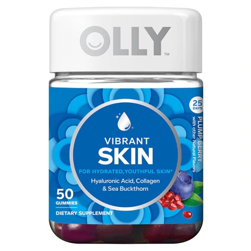 Olly Vibrant Skin Plump Berry 50 Gomas - Suplemento para Pele Radiante