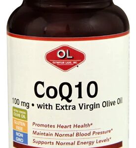 Olympian Labs CoQ10 100mg com Azeite Extra Virgem - 90 Cápsulas Softgel