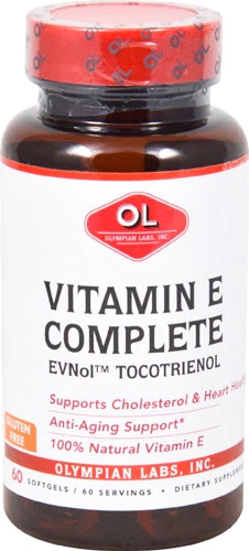 Olympian Labs EVNol™ Tocotrienol Vitamina E Completa - 60 Cápsulas Softgel