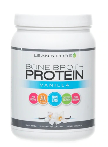 Olympian Labs Lean & Pure™ Bone Broth Protein Baunilha - 17 Porções (578g)