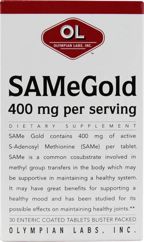 Olympian Labs SAMe Gold 400mg - 30 Comprimidos: Saúde do Humor e Articulações