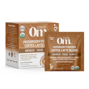 Comprar om mushroom powered coffee latte blend -- 10 packets preço no brasil herbs & botanicals mushroom combinations mushrooms suplementos em oferta suplemento importado loja 63 online promoção -