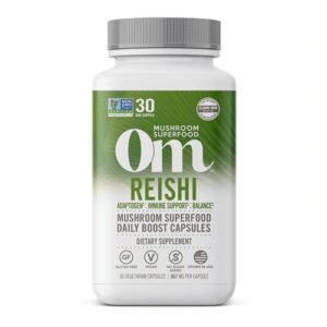 OM Mushroom Reishi Superfood Capsules -- 90 Vegetarian Capsules