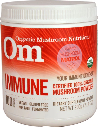 OM Organic Mushroom Nutrition Immune 200g - Suplemento de Cogumelos Orgânicos