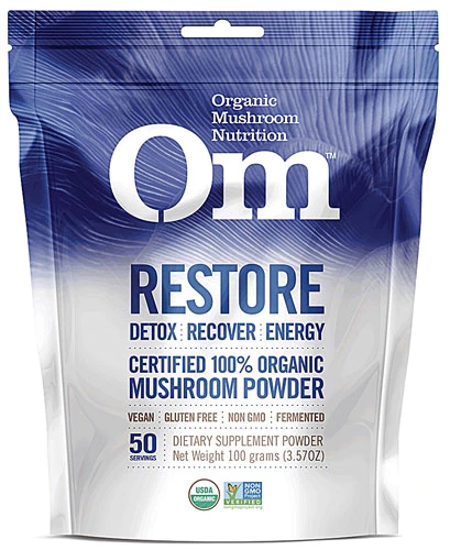 Pó Orgânico de Cogumelos OM Restore - 100g - Suplemento Nutricional