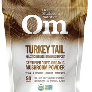 OM Organic Mushroom Powder Cogumelo Turkey Tail - 100g - Suplemento Natural